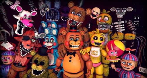 FNAF Holzpuzzles-200/300/500/1000 Teile Fünf Nächte Spiel Mehrfarbige Anime Pädagogische Intellektuelle Dekompressionspuzzles für Erwachsene Jugendliche (Typ 1, 1000PCS) von NOAFUNZO