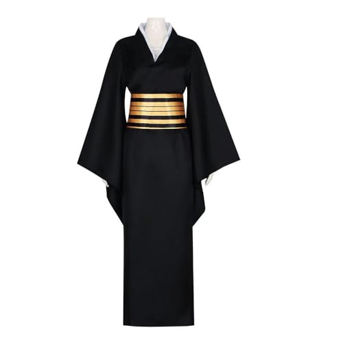 NOAFUNZO Anime Nakime Cosplay Kostüm Set Schwarze Robe Cosplay Maske Halloween Karneval Party Kostüm Bühnenaufführung Outfits (Nakime, M) von NOAFUNZO