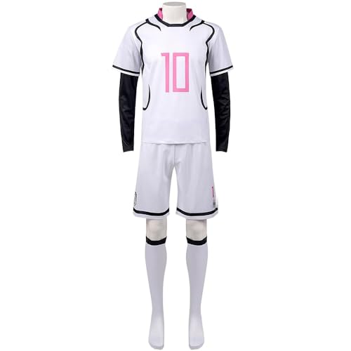 NOAFUNZO BLUE LOCK Cosplay Kostüm Reo Mikage Seishiro Nagi Sportbekleidungsset Rin Itoshi Fußball Trainingsanzug Anime Cosplay Halloween Kostüm Outfits (Itoshi Sae, M) von NOAFUNZO