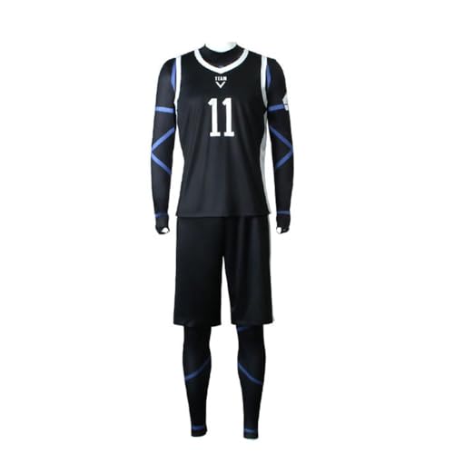 NOAFUNZO BLUE LOCK Cosplay Kostüm Reo Mikage Seishiro Nagi Sportbekleidungsset Rin Itoshi Fußball Trainingsanzug Anime Cosplay Halloween Kostüm Outfits (Seishiro Nagi, XXL) von NOAFUNZO