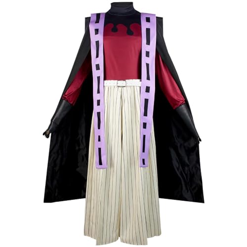 NOAFUNZO Douma Cosplay Kostüm mit Faltfächer Anime Verkleidung Cosplay Halloween Outfits Anime Charakter Karneval Party Kostüm Erwachsene (Douma, M) von NOAFUNZO