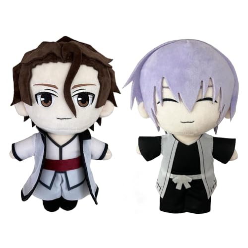 NOAFUNZO Kuchiki Rukia Kissen mit weichen Figuren, 20 cm, Anime, gefülltes Dekokissen, Auto, Sofa, Ornamente, Heimdekoration, Kollektion (Aizen Sousuke + Ichimaru Gin) von NOAFUNZO