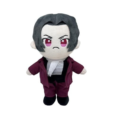 NOAFUNZO Miles Edgeworth und Phoenix Wright gefüllte weiche Anime-Kissen, 24 cm, Cartoon-Charakter, Umarmungskissen, Sofa, Heimdekoration, Sammlerstücke (Miles Edgeworth), 2 Stück von NOAFUNZO