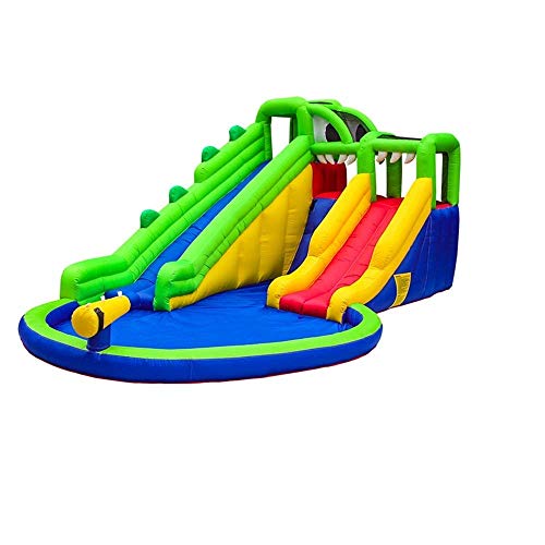 Aufblasbare Hüpfburg, aufblasbare Burg, Kinderspielzeug, Rutsche, Outdoor-Spielgeräte, Trampolin für Kinder, A (blau, 560 x 310 x 245 cm) von NOALED