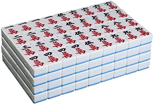 NOALED Set Traditional Games Club Set 144 Kacheln mit chinesischen Schriftzeichen, Spielset für Reisen, tragbare Größe und Set (blau 44#) von NOALED