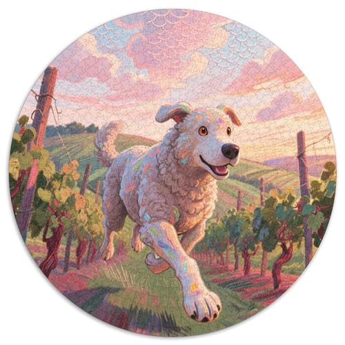 Belgischer Schäferhund 1000 Stück Jigsaw Puzzles Bildungsspiele Stressmittel Haustierhund Rundes Jigsaw Schöne Dekoration Puzzle Für Reisegeschenke, Geschenk 1000pcs (67.5x67.5cm) von NOASDGYEI