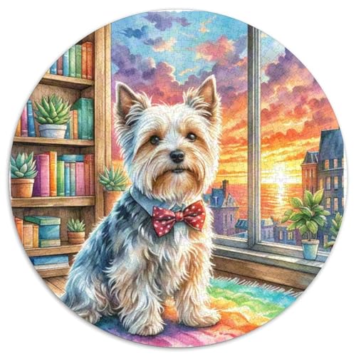 Boston Terrier （5） 1000 Stück Jigsaw Puzzles Bildungsspiele Klassisch Haustierhund Runde Puzzles Schöne Dekoration Puzzle Für Reisegeschenke, Geschenk 1000pcs (67.5x67.5cm) von NOASDGYEI