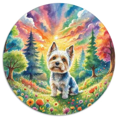 Boston Terrier 1000 Stück Jigsaw Puzzles Bildungsspiele Kreativ Haustierhund Rundes Jigsaw Farbe Herausforderung Für Erwachsene Und Kinder 1000pcs (67.5x67.5cm) von NOASDGYEI