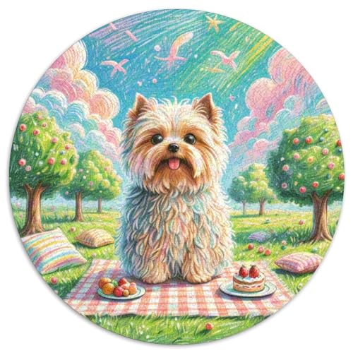 Boston Terrier 1000 Stück Jigsaw Puzzles Bildungsspiele Stressmittel Haustierhund Rundes Jigsaw Einzigartige Herausforderung Spiel Für Erwachsene Und Kinder 1000pcs (67.5x67.5cm) von NOASDGYEI