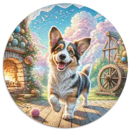 Der Cairn Terrier 1000 Stück Jigsaw Puzzles Bildungsspiele Stressmittel Haustierhund Rundes Jigsaw Farbe Herausforderung Für Erwachsene Und Kinder 1000pcs (67.5x67.5cm) von NOASDGYEI