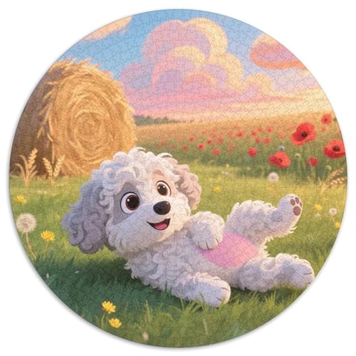 Englischer Sheepdog 1000 Stück Jigsaw Puzzles Bildungsspiele Kreativ Haustierhund Rundes Jigsaw Einzigartige Herausforderung Spiel Für Erwachsene Und Kinder 1000pcs (67.5x67.5cm) von NOASDGYEI