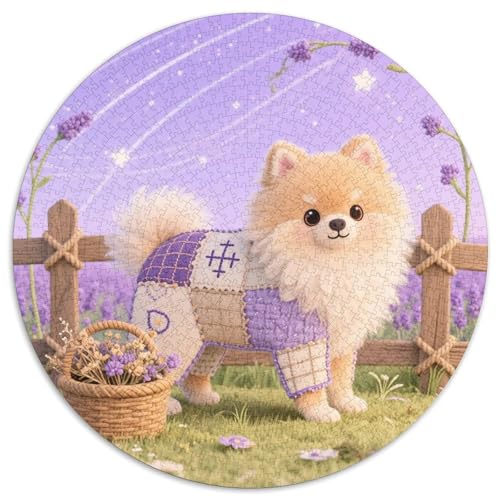 Finnischer Spitz 1000 Stück Jigsaw Puzzles Bildungsspiele Kreativ Haustierhund Runde Puzzles Schöne Dekoration Puzzle Für Reisegeschenke, Geschenk 1000pcs (67.5x67.5cm) von NOASDGYEI