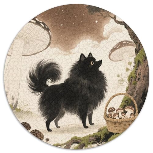 Finnischer Spitz 1000 Stück Jigsaw Puzzles Bildungsspiele Kreativ Haustierhund Rundes Jigsaw Einzigartige Herausforderung Spiel Für Reisegeschenke, Geschenk 1000pcs (67.5x67.5cm) von NOASDGYEI