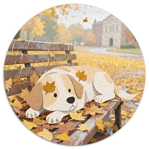 Hokkaido Inu 1000 Stück Jigsaw Puzzles Bildungsspiele Kreativ Haustierhund Rundes Jigsaw Einzigartige Herausforderung Spiel Für Reisegeschenke, Geschenk 1000pcs (67.5x67.5cm) von NOASDGYEI