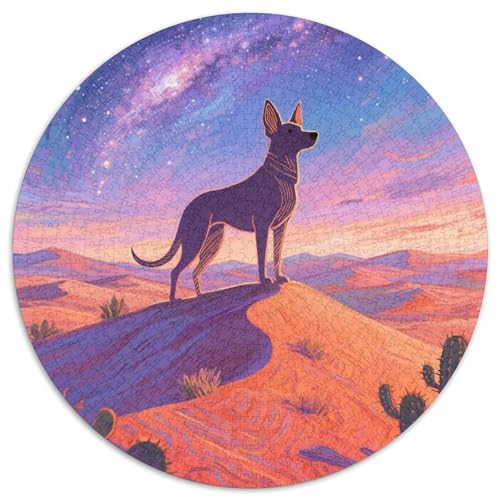 Indischer Pariah Hund 1000 Stück Jigsaw Puzzles Bildungsspiele Stressmittel Haustierhund Rundes Jigsaw Schöne Dekoration Puzzle Für Erwachsene Und Kinder 1000pcs (67.5x67.5cm) von NOASDGYEI