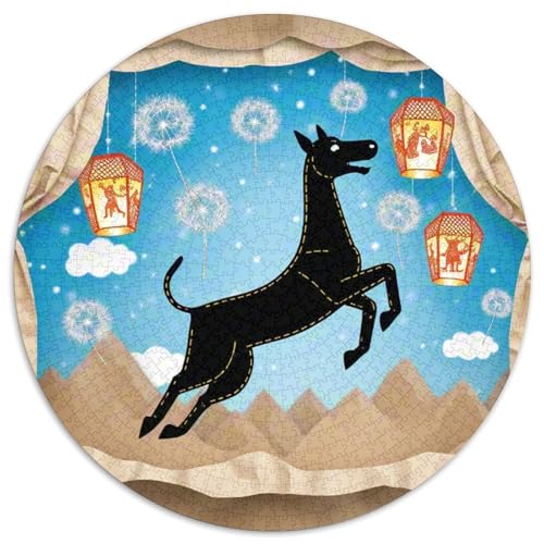 Italienischer Greyhound 1000 Stück Jigsaw Puzzles Bildungsspiele Kreativ Haustierhund Rundes Puzzle Einzigartige Herausforderung Spiel Für Erwachsene Und Kinder 1000pcs (67.5x67.5cm) von NOASDGYEI