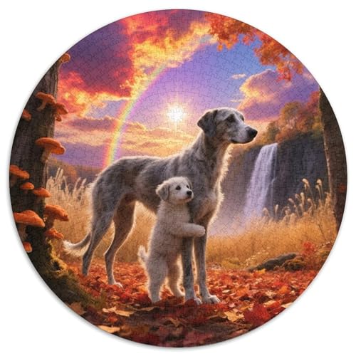 Kanaanischer Hund 1000 Stück Jigsaw Puzzles Bildungsspiele Kreativ Haustierhund Runde Puzzles Einzigartige Herausforderung Spiel Für Erwachsene Und Kinder 1000pcs (67.5x67.5cm) von NOASDGYEI
