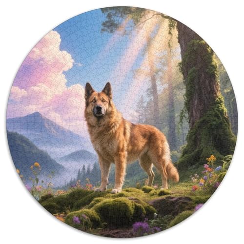 Kanaanischer Hund 1000 Stück Jigsaw Puzzles Bildungsspiele Kreativ Haustierhund Rundes Jigsaw Einzigartige Herausforderung Spiel Für Erwachsene Und Kinder 1000pcs (67.5x67.5cm) von NOASDGYEI