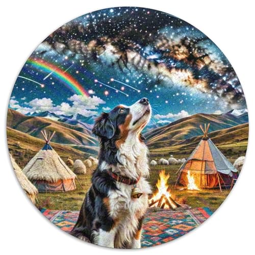 Lhasa Apso 1000 Stück Jigsaw Puzzles Bildungsspiele Kreativ Haustierhund Runde Puzzles Einzigartige Herausforderung Spiel Für Reisegeschenke, Geschenk 1000pcs (67.5x67.5cm) von NOASDGYEI
