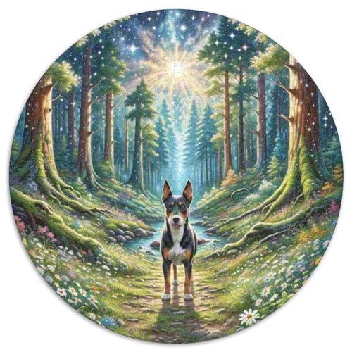 Miniatur Pinscher 1000 Stück Jigsaw Puzzles Bildungsspiele Kreativ Haustierhund Rundes Jigsaw Farbe Herausforderung Für Erwachsene Und Kinder 1000pcs (67.5x67.5cm) von NOASDGYEI