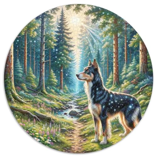 Norfolk Terrier 1000 Stück Jigsaw Puzzles Bildungsspiele Kreativ Haustierhund Rundes Jigsaw Einzigartige Herausforderung Spiel Für Erwachsene Und Kinder 1000pcs (67.5x67.5cm) von NOASDGYEI
