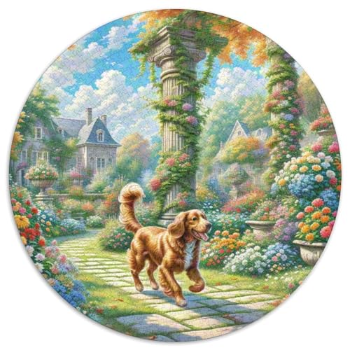 Norfolk Terrier 1000 Stück Jigsaw Puzzles Bildungsspiele Stressmittel Haustierhund Rundes Puzzle Einzigartige Herausforderung Spiel Für Erwachsene Und Kinder 1000pcs (67.5x67.5cm) von NOASDGYEI