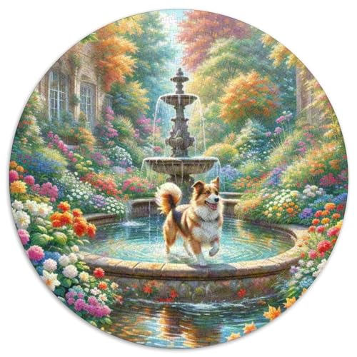 Norwich Terrier 1000 Stück Jigsaw Puzzles Bildungsspiele Stressmittel Haustierhund Rundes Jigsaw Einzigartige Herausforderung Spiel Für Erwachsene Und Kinder 1000pcs (67.5x67.5cm) von NOASDGYEI