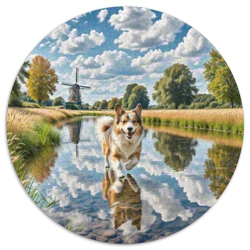Norwich Terrier 1000 Stück Jigsaw Puzzles Bildungsspiele Stressmittel Haustierhund Rundes Jigsaw Einzigartige Herausforderung Spiel Für Reisegeschenke, Geschenk 1000pcs (67.5x67.5cm) von NOASDGYEI