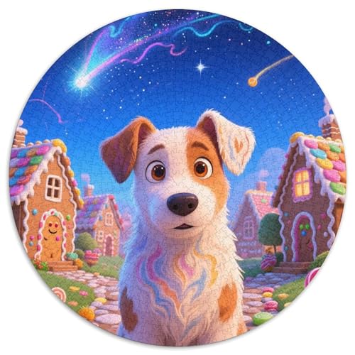 Österreichischer Pinscher 1000 Stück Jigsaw Puzzles Bildungsspiele Kreativ Haustierhund Runde Puzzles Einzigartige Herausforderung Spiel Für Reisegeschenke, Geschenk 1000pcs (67.5x67.5cm) von NOASDGYEI