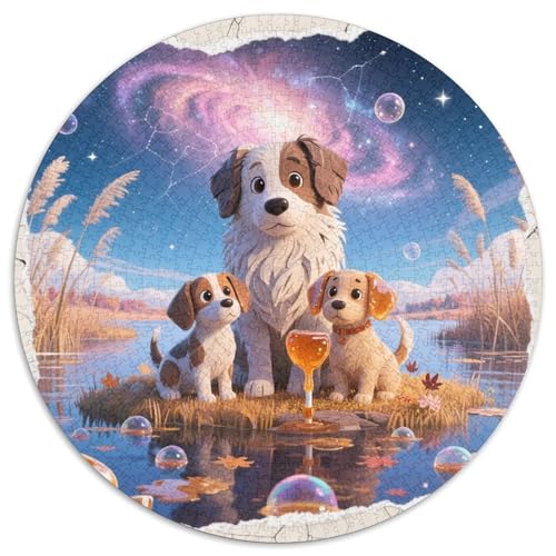 Österreichischer Pinscher 1000 Stück Jigsaw Puzzles Bildungsspiele Kreativ Haustierhund Runde Puzzles Farbe Herausforderung Für Reisegeschenke, Geschenk 1000pcs (67.5x67.5cm) von NOASDGYEI