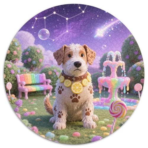 Österreichischer Pinscher 1000 Stück Jigsaw Puzzles Bildungsspiele Kreativ Haustierhund Rundes Puzzle Schöne Dekoration Puzzle Für Erwachsene Und Kinder 1000pcs (67.5x67.5cm) von NOASDGYEI