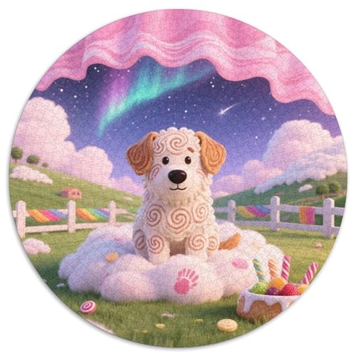Österreichischer Pinscher 1000 Stück Jigsaw Puzzles Bildungsspiele Kreativ Haustierhund Rundes Puzzle Schöne Dekoration Puzzle Für Erwachsene Und Kinder 1000pcs (67.5x67.5cm) von NOASDGYEI
