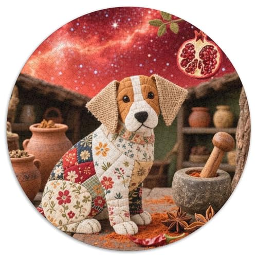 Podengo Portugiesisch 1000 Stück Jigsaw Puzzles Bildungsspiele Kreativ Haustierhund Rundes Jigsaw Einzigartige Herausforderung Spiel Für Erwachsene Und Kinder 1000pcs (67.5x67.5cm) von NOASDGYEI