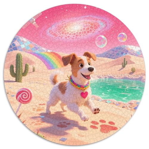 Schipperke 1000 Stück Jigsaw Puzzles Bildungsspiele Kreativ Haustierhund Runde Puzzles Schöne Dekoration Puzzle Für Reisegeschenke, Geschenk 1000pcs (67.5x67.5cm) von NOASDGYEI