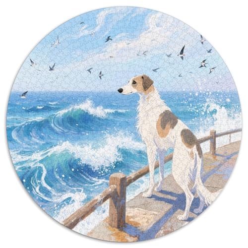 Shikoku 1000 Stück Jigsaw Puzzles Bildungsspiele Kreativ Haustierhund Rundes Puzzle Farbe Herausforderung Für Reisegeschenke, Geschenk 1000pcs (67.5x67.5cm) von NOASDGYEI