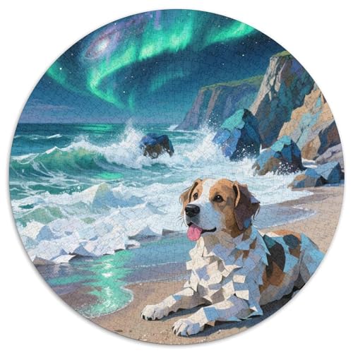 Slowakischer Cuvac 1000 Stück Jigsaw Puzzles Bildungsspiele Stressmittel Haustierhund Runde Puzzles Einzigartige Herausforderung Spiel Für Reisegeschenke, Geschenk 1000pcs (67.5x67.5cm) von NOASDGYEI