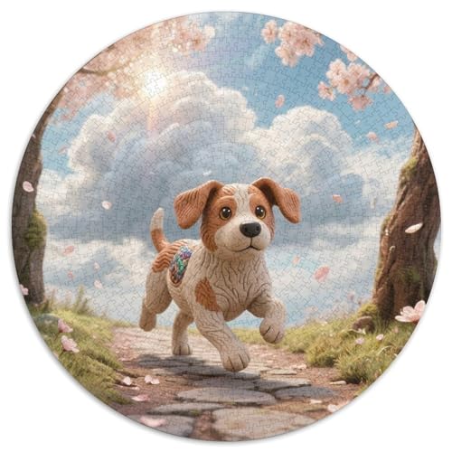 Slowakischer Cuvac 1000 Stück Jigsaw Puzzles Bildungsspiele Stressmittel Haustierhund Rundes Puzzle Einzigartige Herausforderung Spiel Für Reisegeschenke, Geschenk 1000pcs (67.5x67.5cm) von NOASDGYEI