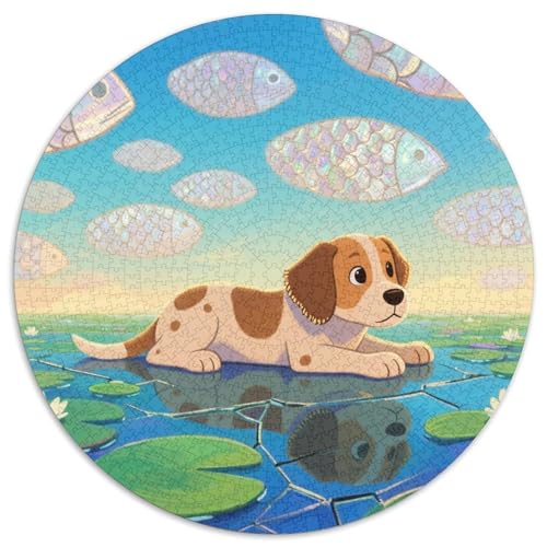 Spanischer Mastiff 1000 Stück Jigsaw Puzzles Bildungsspiele Stressmittel Haustierhund Rundes Jigsaw Schöne Dekoration Puzzle Für Reisegeschenke, Geschenk 1000pcs (67.5x67.5cm) von NOASDGYEI
