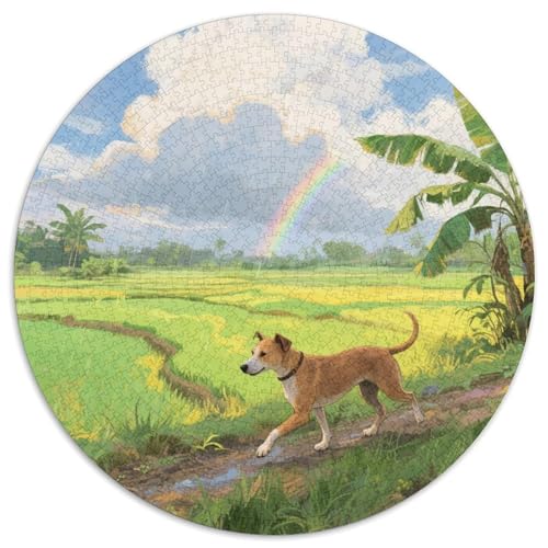 Thailändischer Ridgeback 1000 Stück Jigsaw Puzzles Bildungsspiele Kreativ Haustierhund Rundes Puzzle Farbe Herausforderung Für Reisegeschenke, Geschenk 1000pcs (67.5x67.5cm) von NOASDGYEI