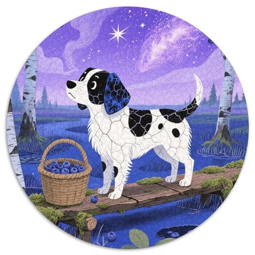 Vallhund 1000 Stück Jigsaw Puzzles Bildungsspiele Kreativ Haustierhund Rundes Jigsaw Einzigartige Herausforderung Spiel Für Erwachsene Und Kinder 1000pcs (67.5x67.5cm) von NOASDGYEI