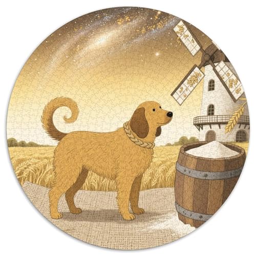 Vallhund 1000 Stück Jigsaw Puzzles Bildungsspiele Kreativ Haustierhund Rundes Puzzle Farbe Herausforderung Für Erwachsene Und Kinder 1000pcs (67.5x67.5cm) von NOASDGYEI