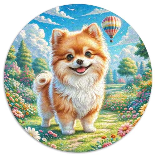 maltesisch 1000 Stück Jigsaw Puzzles Bildungsspiele Kreativ Haustierhund Rundes Puzzle Einzigartige Herausforderung Spiel Für Erwachsene Und Kinder 1000pcs (67.5x67.5cm) von NOASDGYEI
