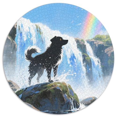 von Kishu Ken 1000 Stück Jigsaw Puzzles Bildungsspiele Kreativ Haustierhund Rundes Jigsaw Schöne Dekoration Puzzle Für Erwachsene Und Kinder 1000pcs (67.5x67.5cm) von NOASDGYEI