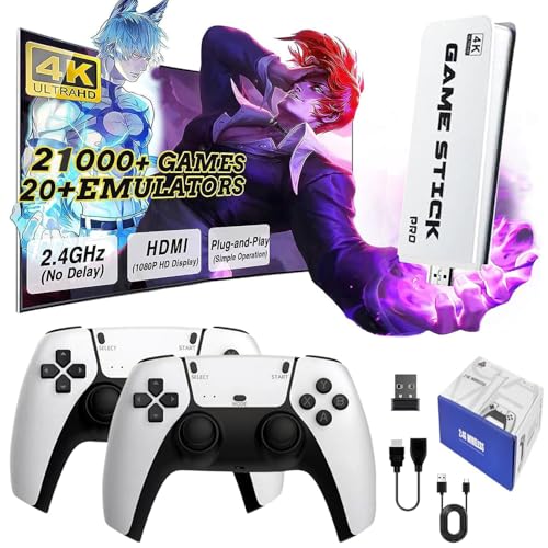 2025 Upgrade Retro Konsole Game Stick, Spielkonsole 22.000+ Klassikern Spiele mit 2 Wireless Controllern, HDMI Plug & Play für TV, Geschenke für Familien und Erwachsene (Ultra Pro) von NOBES