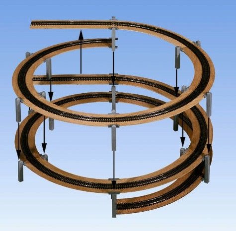 53108 - NOCH - Gleiswendel Aufbaukreis - HO - 554/619 mm, 1-2-gleisig von NOCH