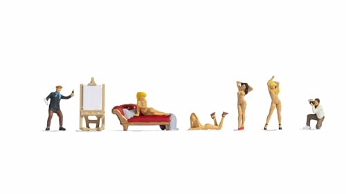 NOCH® Künstler und Aktmodelle, mit Modellbau Figuren, für Dioramen und Modellbahnen in Spur H0 ideal für kreative Szenen von NOCH
