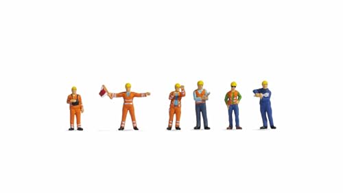 NOCH® Rangierer, handbemalte Figuren für die Spur N, realistische Modellbahn Szenen gestalten von NOCH