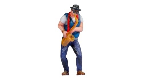 NOCH® Saxophonist, Modell-Figur aus Kunststoff, ideal für Spur H0 Modelleisenbahn, Dioramen und Deko von NOCH