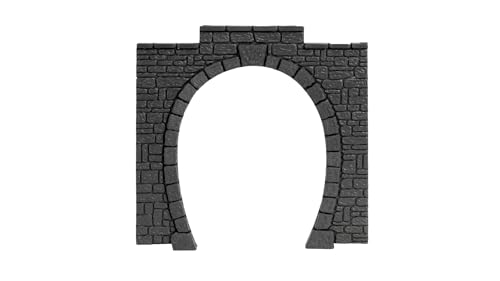 NOCH® Tunnel-Portal, 1-gleisig H0 Kunststoff, in Grautönen für Modellbahn und Diorama Enthusiasten von NOCH