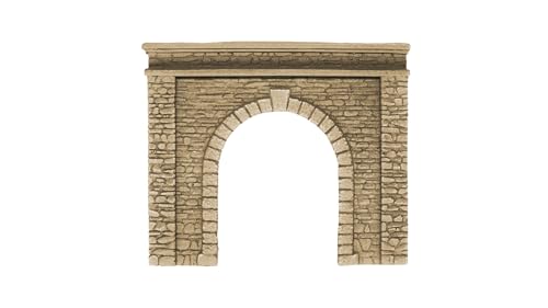 NOCH® Tunnel-Portal, realistisches Modellbauportal, 1-gleisig 15 x 12,5 cm für Spur H0 mit Struktur-Hartschaum von NOCH